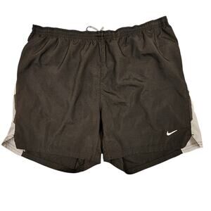 NikeFIT Dry Men's Brief-Lined Shorts for Swimming or Running Black/Gray Size M